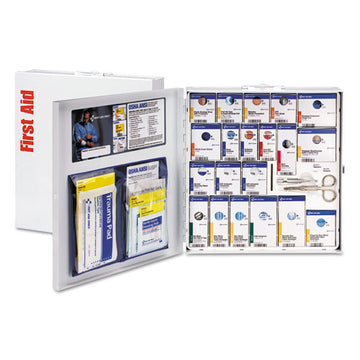 First Aid Only™ Ansi 2015 Smartcompliance Food Service First Aid Kit, W-o Medication, 50 People, 260 Pieces, Metal Case freeshipping - TVN Wholesale